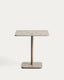 Table d’extérieur Brai en acier galvanisé taupe 70 x 70 cm