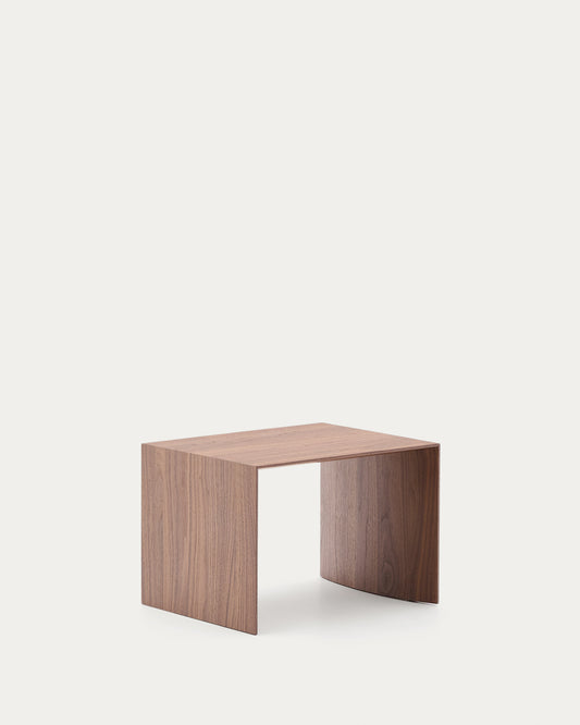 Mesa auxiliar Litto de chapa de nogal FSC Mix Credit 55 x 40 cm