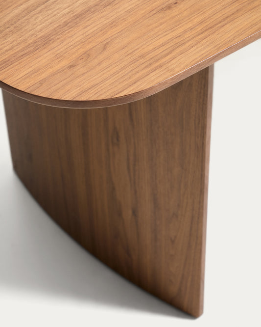 Mesa Litto de chapa de nogal 160 x 90 cm