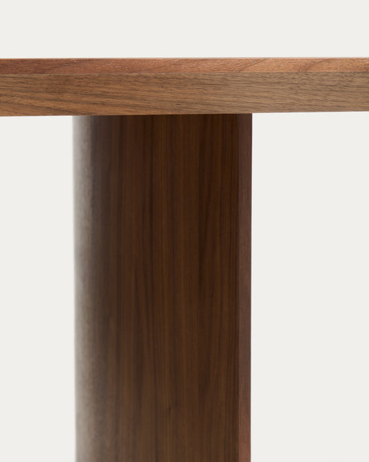 Mesa Litto de chapa de nogal 160 x 90 cm