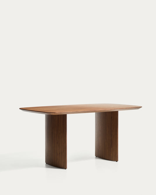 Mesa Litto de chapa de nogal 160 x 90 cm