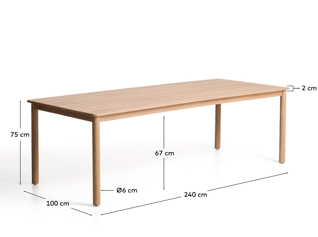 Mesa Sori de fusta massissa d’acàcia FSC 100% 240 x 100 cm