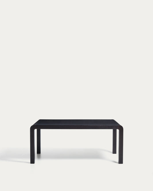 Table extensible Erisia en bois de chêne finition ébonisée 180 (230) x 90 cm FSC 100%