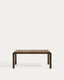 Taula extensible Erisia de fusta massissa de roure amb acabat to noguera fosc 180 (230) x 90 cm FSC 100%