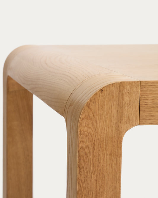 Table extensible Erisia en bois de chêne finition ton naturel 180 (230) x 90 cm FSC 100%
