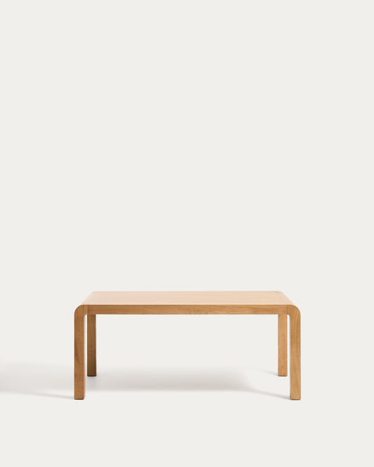 Taula extensible Erisia de fusta massissa de roure amb acabat to natural 180 (230) x 90 cm FSC 100%