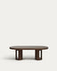 Table extensible ovale Artis en bois et placage de chêne avec finition ton noyer FSC 100 % 240 (290) x 110 cm