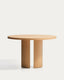 Table ronde Nealy en placage de chêne, finition naturelle Ø 120 cm