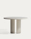 Table ronde Nealy en DM laqué écrue Ø 120 cm