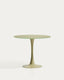 Table ronde Vedira en verre et acier vert Ø 90 cm