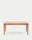 Mesa extensible Yain de chapa y madera maciza de roble 160 (220) x 80 cm