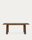 Mesa extensible Arlen chapa y madera maciza de roble acabado nogal 200 (250) x 95 cm FSC Mix Credit