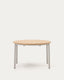 Mesa extensible redonda Montuiri chapa de roble y patas de acero acabado gris Ø 120 (200) cm