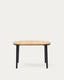Taula extensible Montuiri xapa de roure i potes d’acer acabat negre Ø120(200) x 90 cm