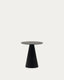 Table d'appoint Wilshire en verre trempé et métal avec finition peinture noir Ø 50 cm