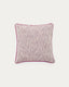 Funda de cojín Brisella jacquard con vivo a contraste rosa 45 x 45 cm