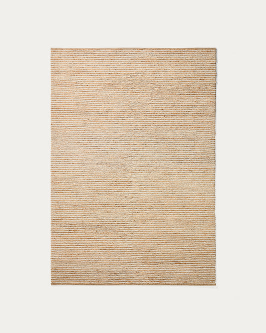 Tapis Derule en jute et laine beige 230 x 160 cm