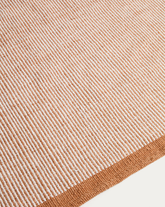 Alfombra Tinei 100% PET rayas naranja 200 x 300 cm