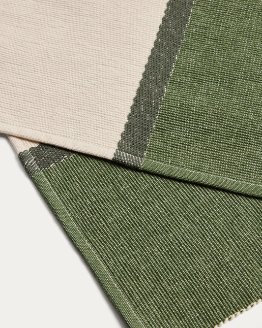 Set Tari de 2 manteles individuales 100% algodón verde 35 x 50 cm