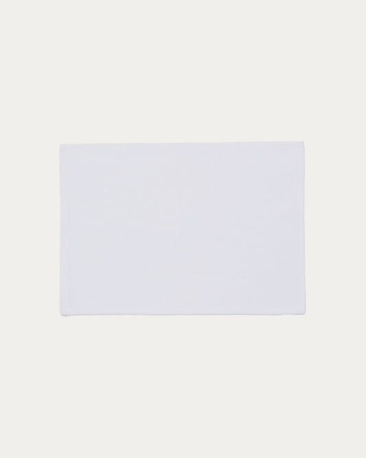 Tapis de bain Erona 100 % coton recyclé blanc 50 x 70 cm