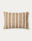Housse de coussin Dorevi en soie mélangée jacquard à rayures écrues 40 x 60 cm