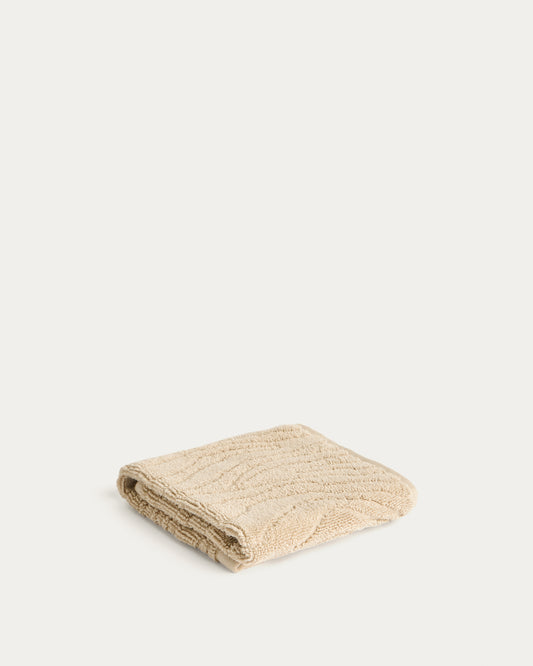 Toalla de tocador Dalira 100% algodón jacquard cebra beige 30 x 50 cm