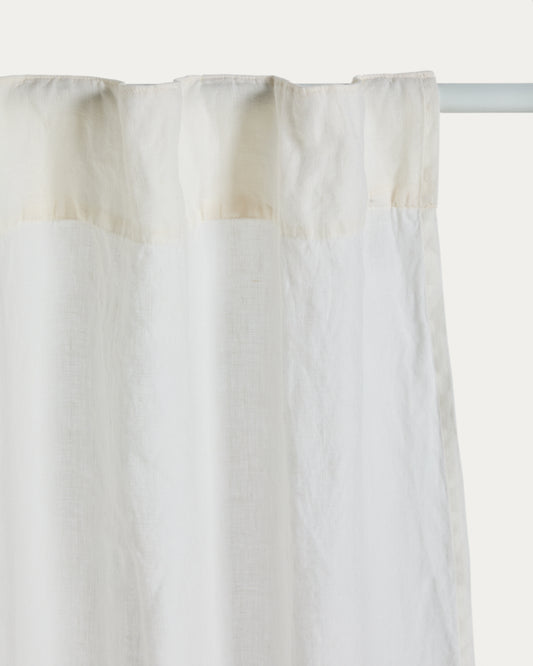 Cortina Nolira de mescla de lli color cru 140x270 cm