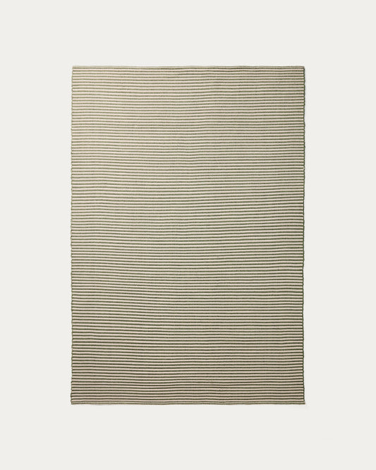 Catifa Ardelia de fibres sintètiques verd i beix 160 x 230 cm