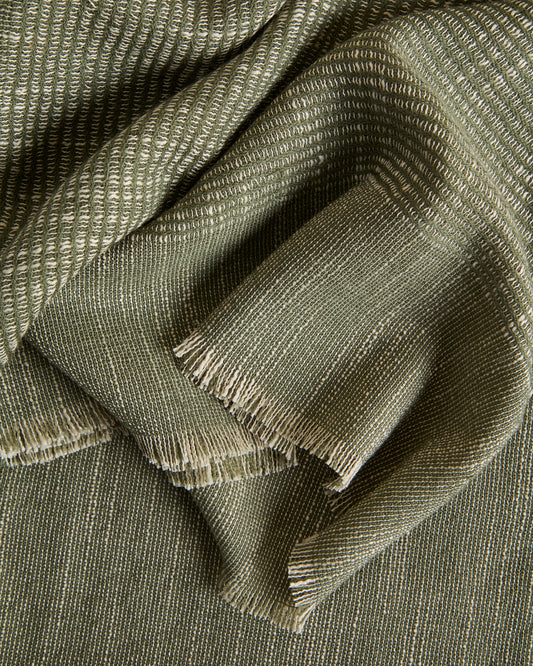 Manta Sareli de barreja de llana verda 130 x 170 cm