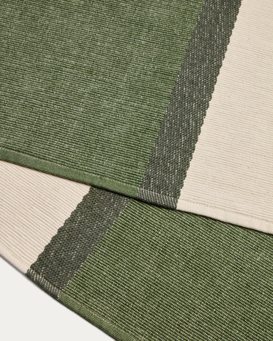 Camino de mesa Tari 100% algodón verde 50 x 150 cm