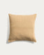 Housse de coussin Narida 100 % coton jacquard moutarde 50 x 50 cm