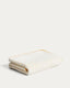 Serviette Sedora 100 % coton avec motif contrasté jaune 100 x 150 cm
