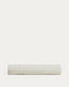 Drap Sirale 100 % satin de coton fini lavé blanc pour lit de 90 cm