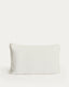 Taie d’oreiller Sirale 100 % satin de coton fini lavé blanc 45 x 110 cm