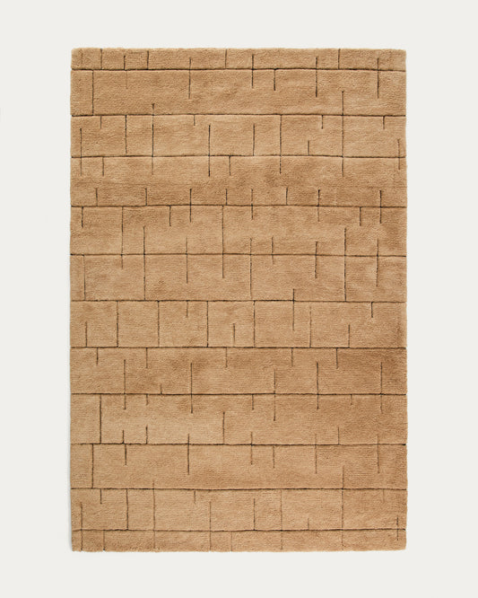 Catifa Helun de llana amb gràfic marró 200 x 300 cm