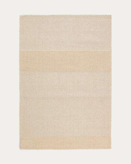 Tapis Esola en laine beige 200 x 300 cm