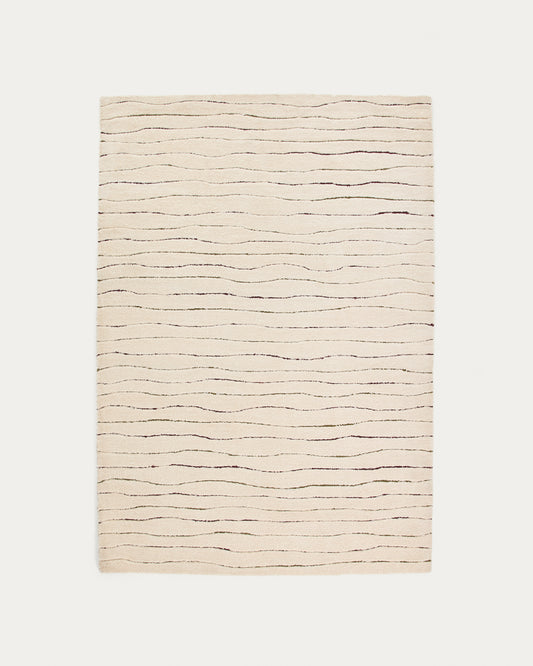 Catifa Loram d’efecte pèl beix 160 x 230 cm