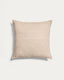 Housse de coussin Brellet en soie écru 45 x 45 cm