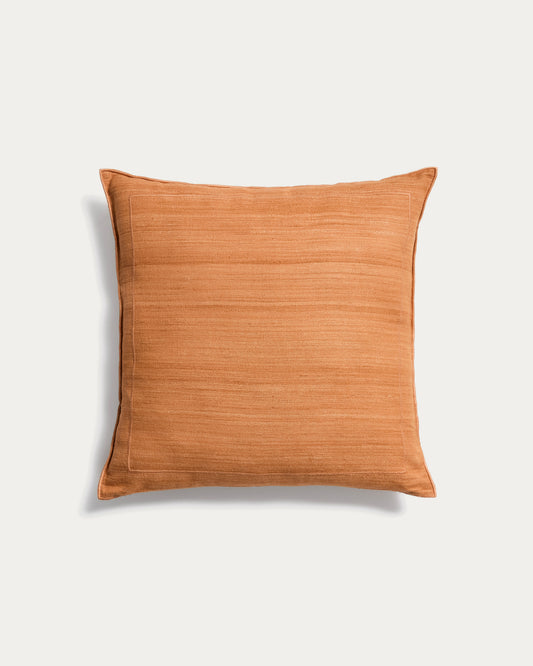 Housse de coussin Brellet en soie orange 45 x 45 cm