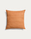 Housse de coussin Brellet en soie orange 45 x 45 cm