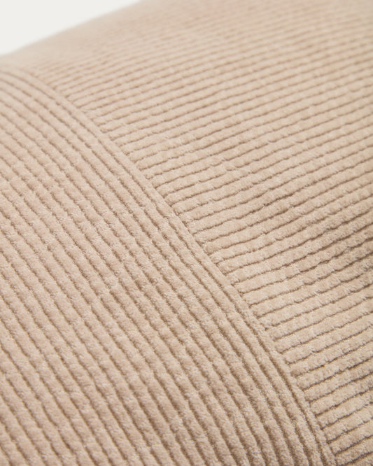 Funda de cojín Seliria de pana beige 30 x 50 cm