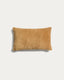 Funda de cojín Morine de terciopelo beige 30 x 50 cm