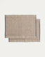 Set Berla de 2 estovalles individuals de cotó i jute mostassa 35 x 50 cm