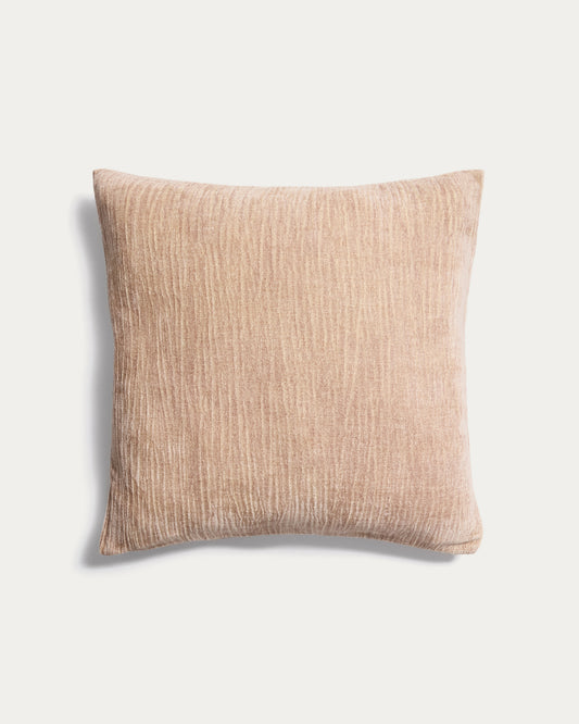 Funda de coixí Vori 100% cotó amb efecte arrugat cru 50 x 50 cm