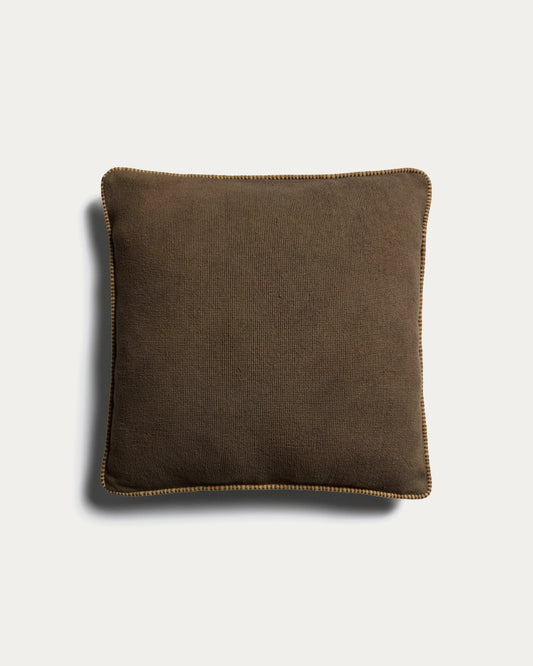 Funda de coixí Rivon verd amb viu a contrast 45 x 45 cm