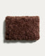 Funda de coixí Seruva de pèl sintètic efecte ris marró xocolata 40 x 60 cm