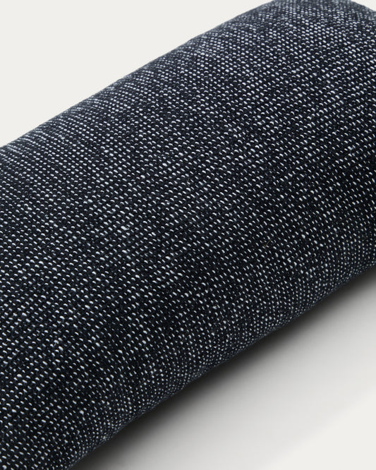 Funda de coixí Tapla mescla cotó negre 30 x 50 cm