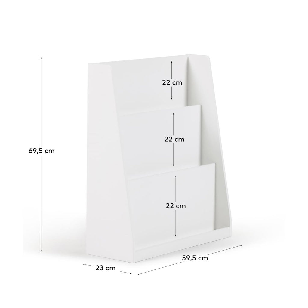Librería Adiventina de MDF blanco 59,5 x 69,5 cm