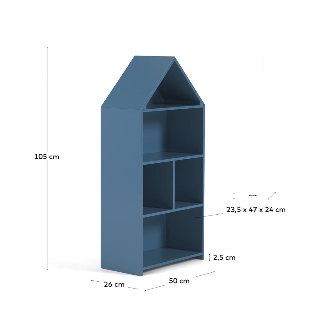 Estantería casita infantil Celeste de MDF azul 50 x 105 cm