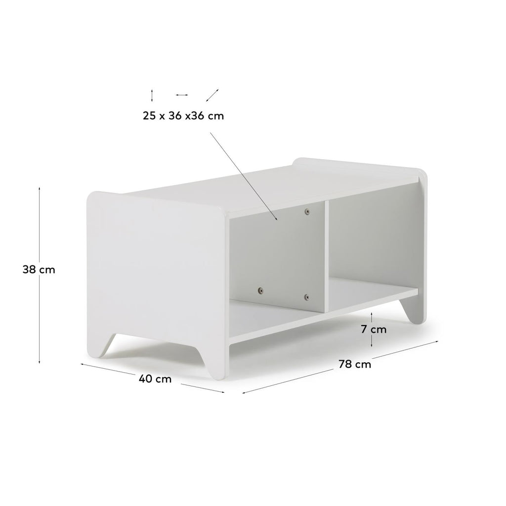 Moble d'emmagatzematge Nunila de MDF blanc 78 cm